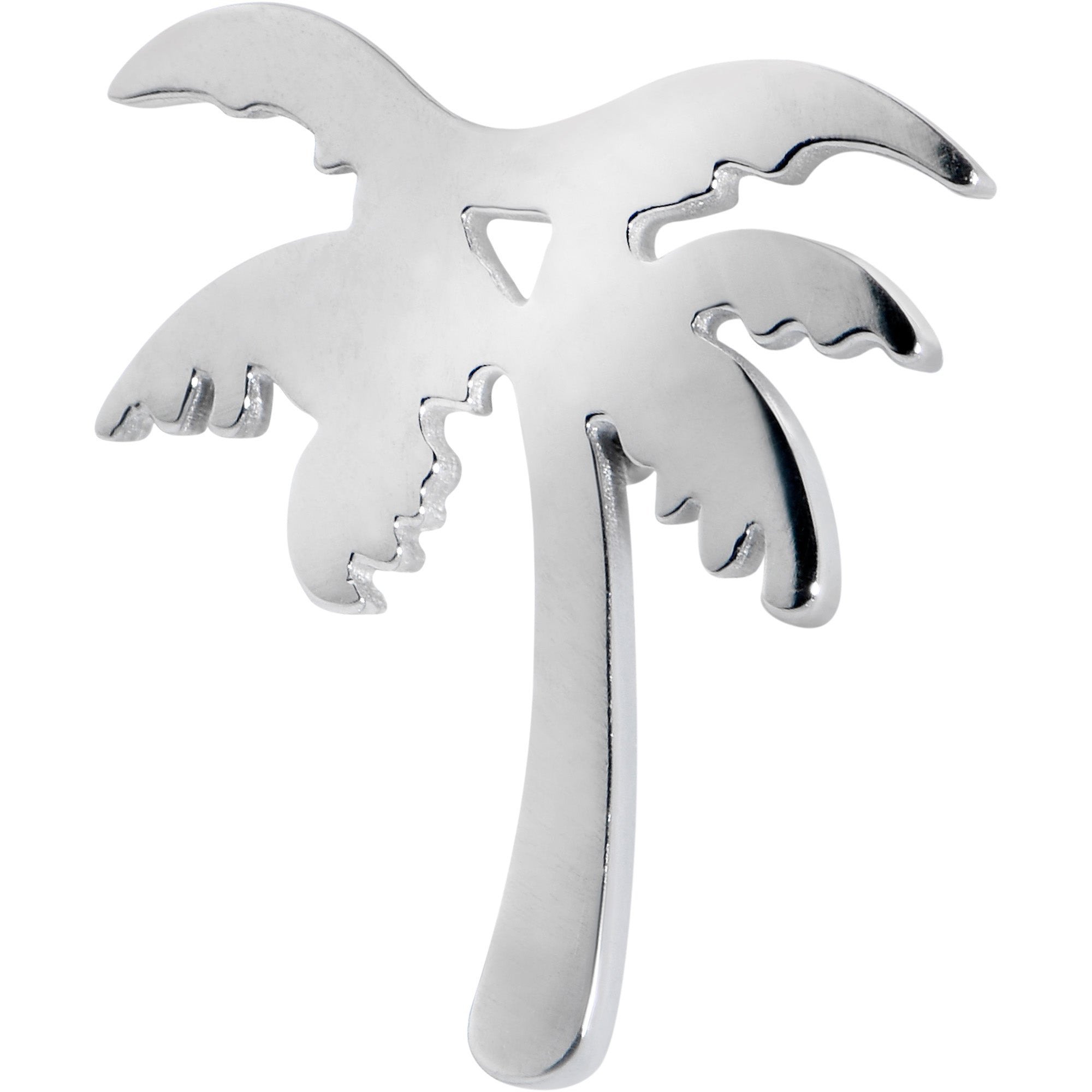 316L Surgical Steel Tropically Trendy Palm Tree Barbell Tongue Ring | BARBELL Tongue | Wiccan Center