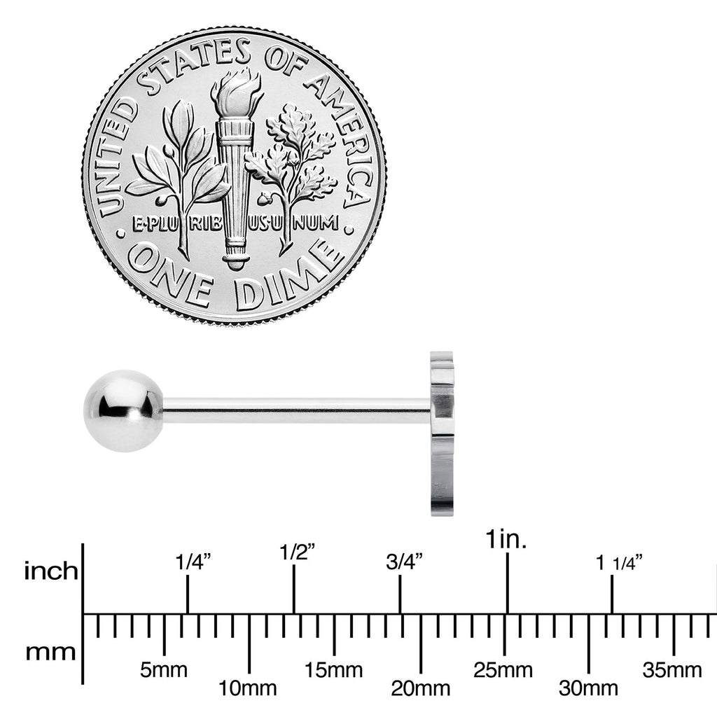 316L Surgical Steel Tropically Trendy Palm Tree Barbell Tongue Ring | BARBELL Tongue | Wiccan Center
