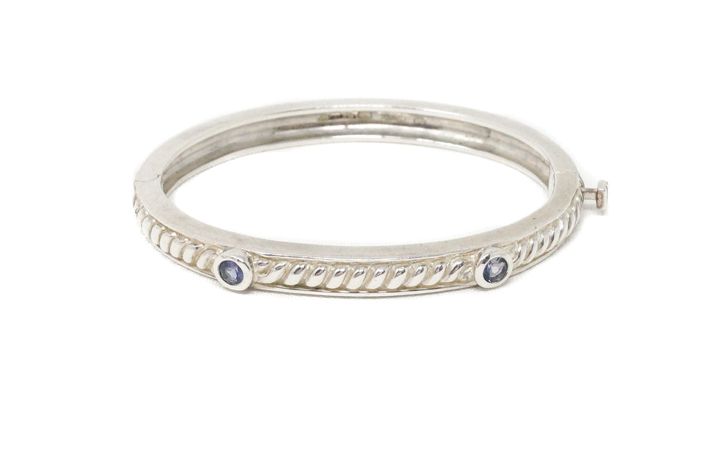 Vintage Designer Judith Ripka Amethyst Cable Sterling Silver Bracelet | Jewelry > Bracelets | Wiccan Center