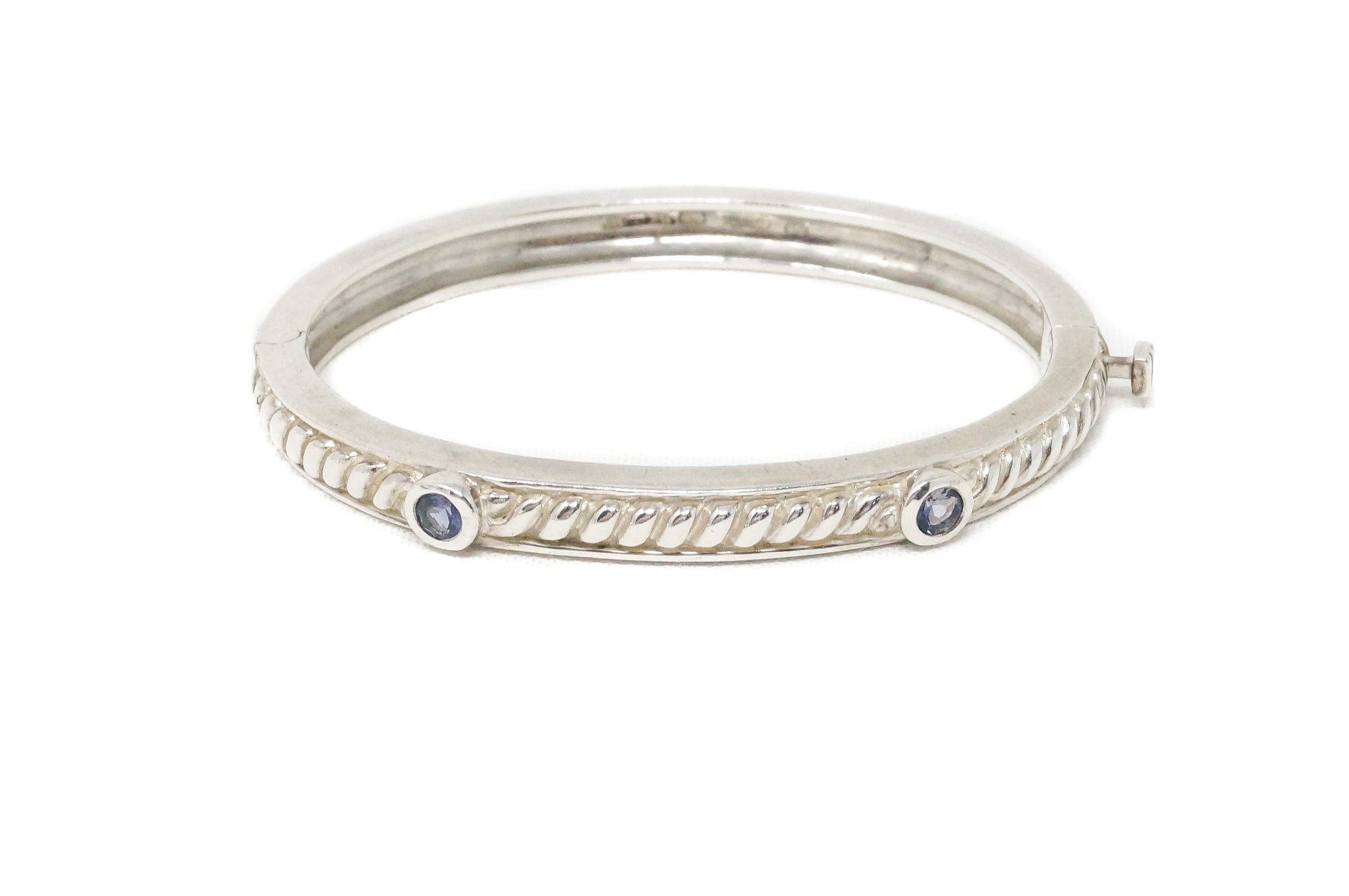 Vintage Designer Judith Ripka Amethyst Cable Sterling Silver Bracelet | Jewelry > Bracelets | Wiccan Center