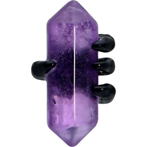 16G 1/4 Purple Amethyst Black Claw Obelisk Cartilage Earring | CARTILAGE Tragus | Wiccan Center