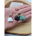 Set Of 3 Shull Pendants W/sterling Silver Chain