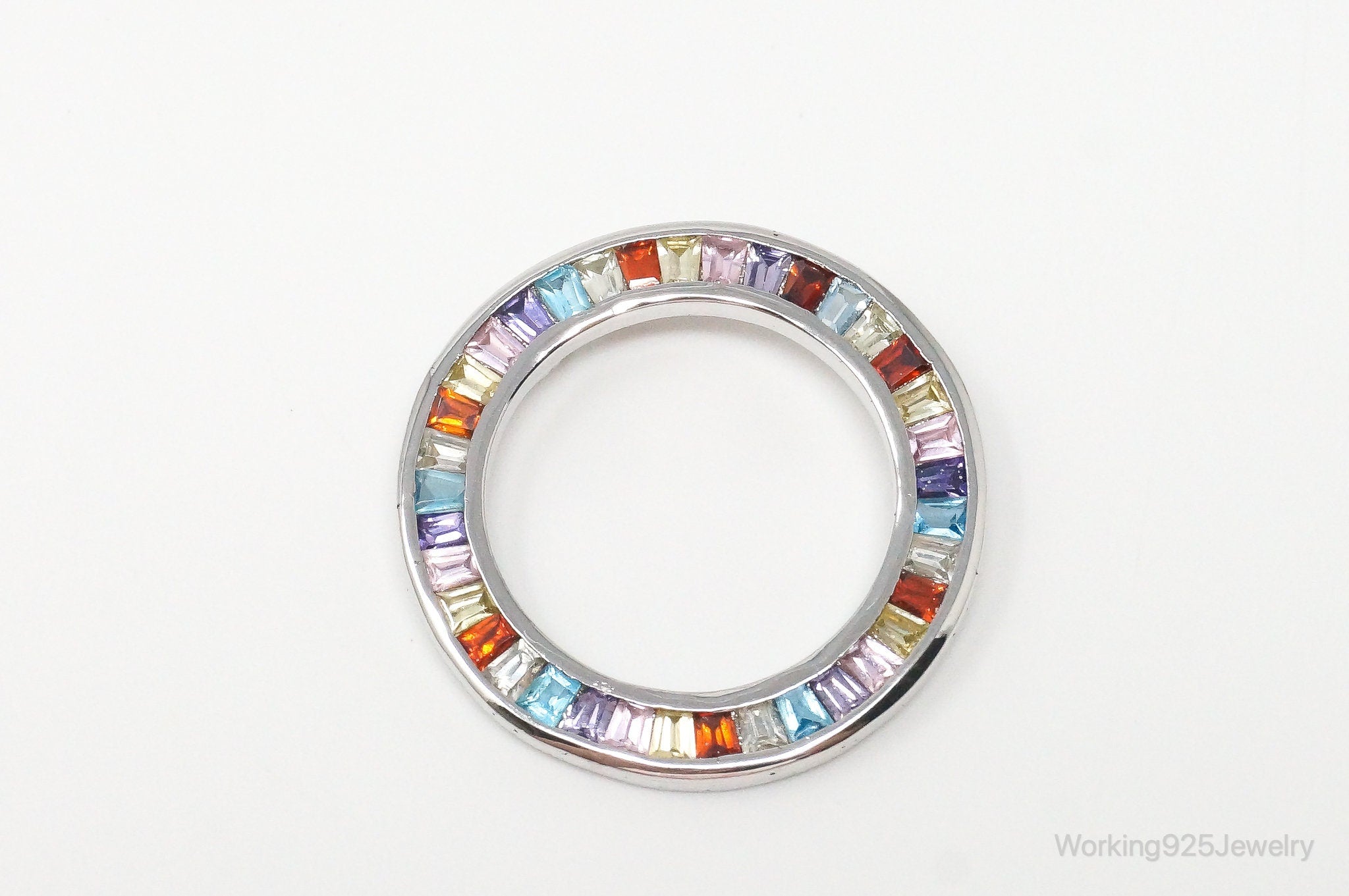 Vintage Multi Gem Sterling Silver Necklace Pendant | Jewelry > Necklaces > Pendants | Wiccan Center