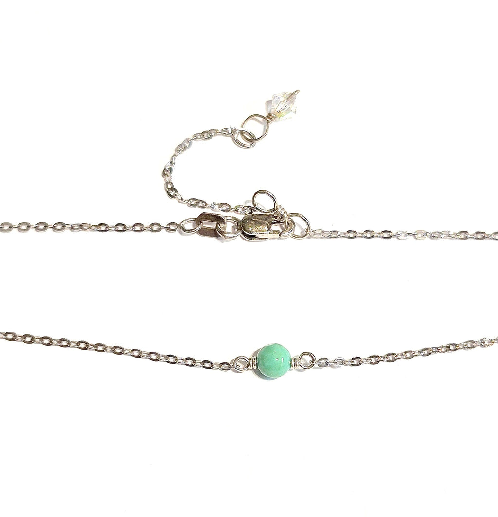 Turquoise Choker Necklace with Swarovski Clasp