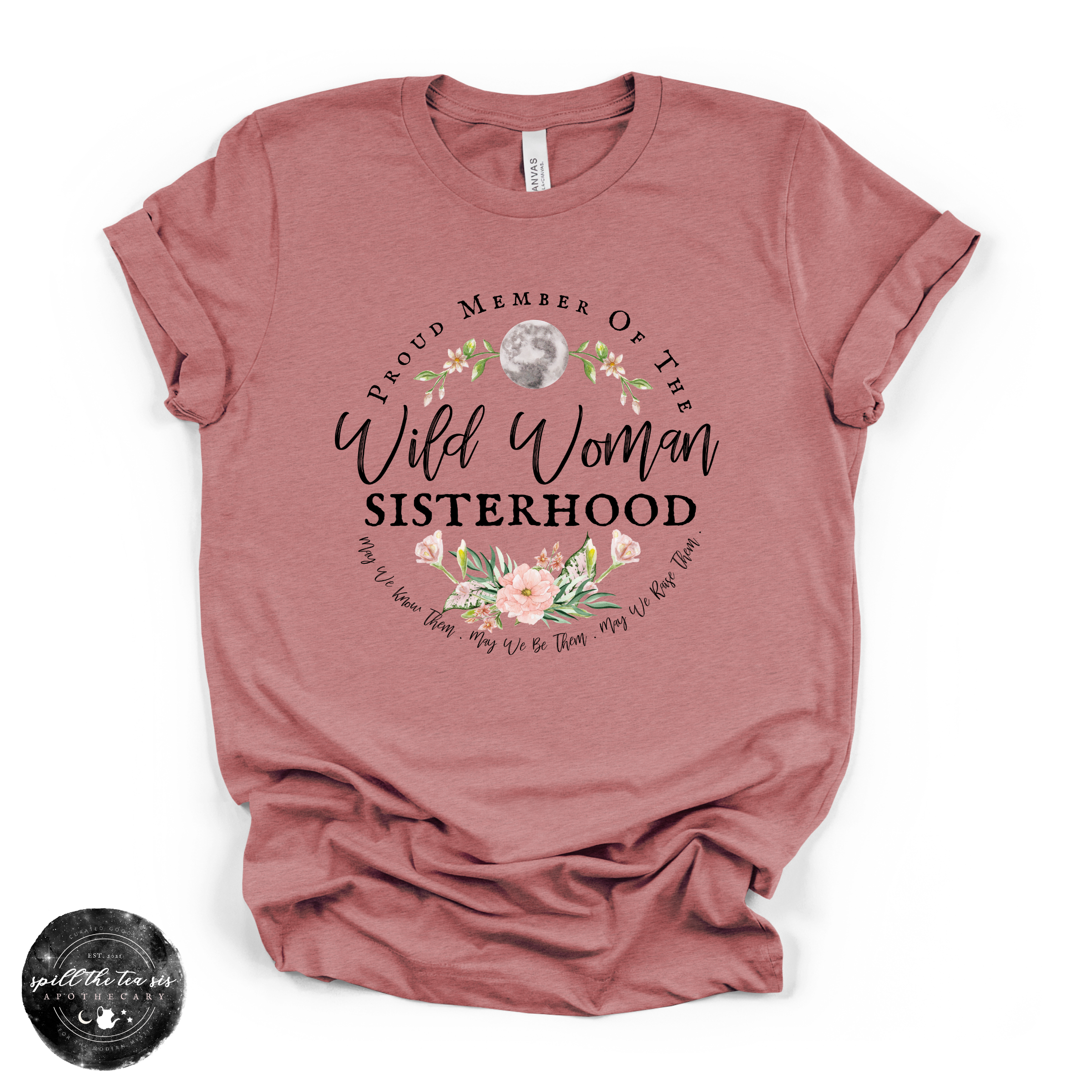Wild Woman Sisterhood Tee | Wild Woman Empowerment Graphic T-Shirt | | Wiccan Center