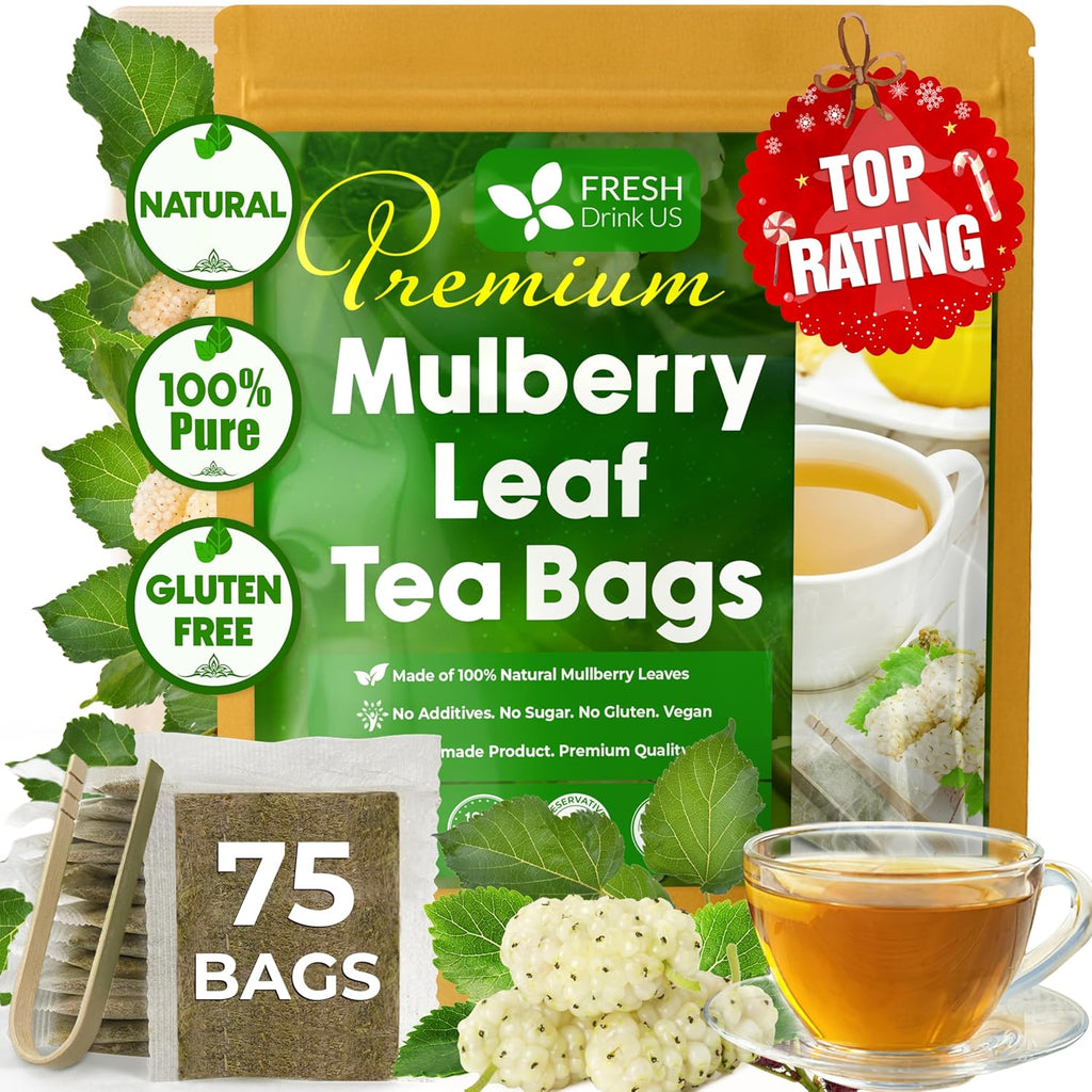 Premium Mulberry Leaf Tea Bags. No Sugar, No Caffeine, No Gluten, Vegan. | Tea | Wiccan Center