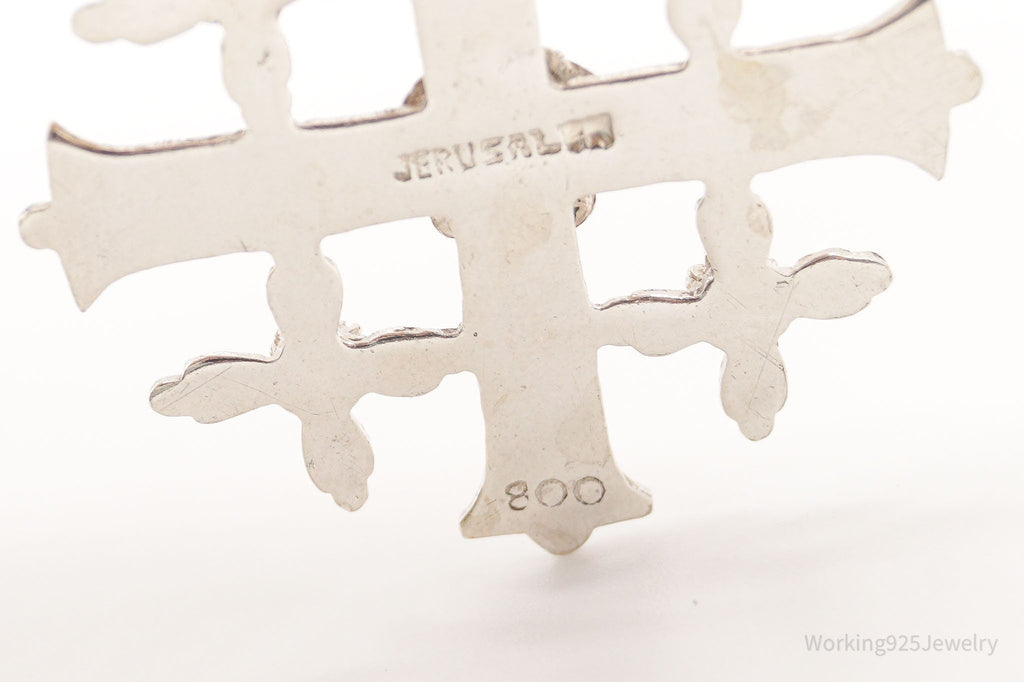 Vintage Large Jerusalem Cross 800 Silver Pendant | Jewelry > Necklaces > Pendants | Wiccan Center