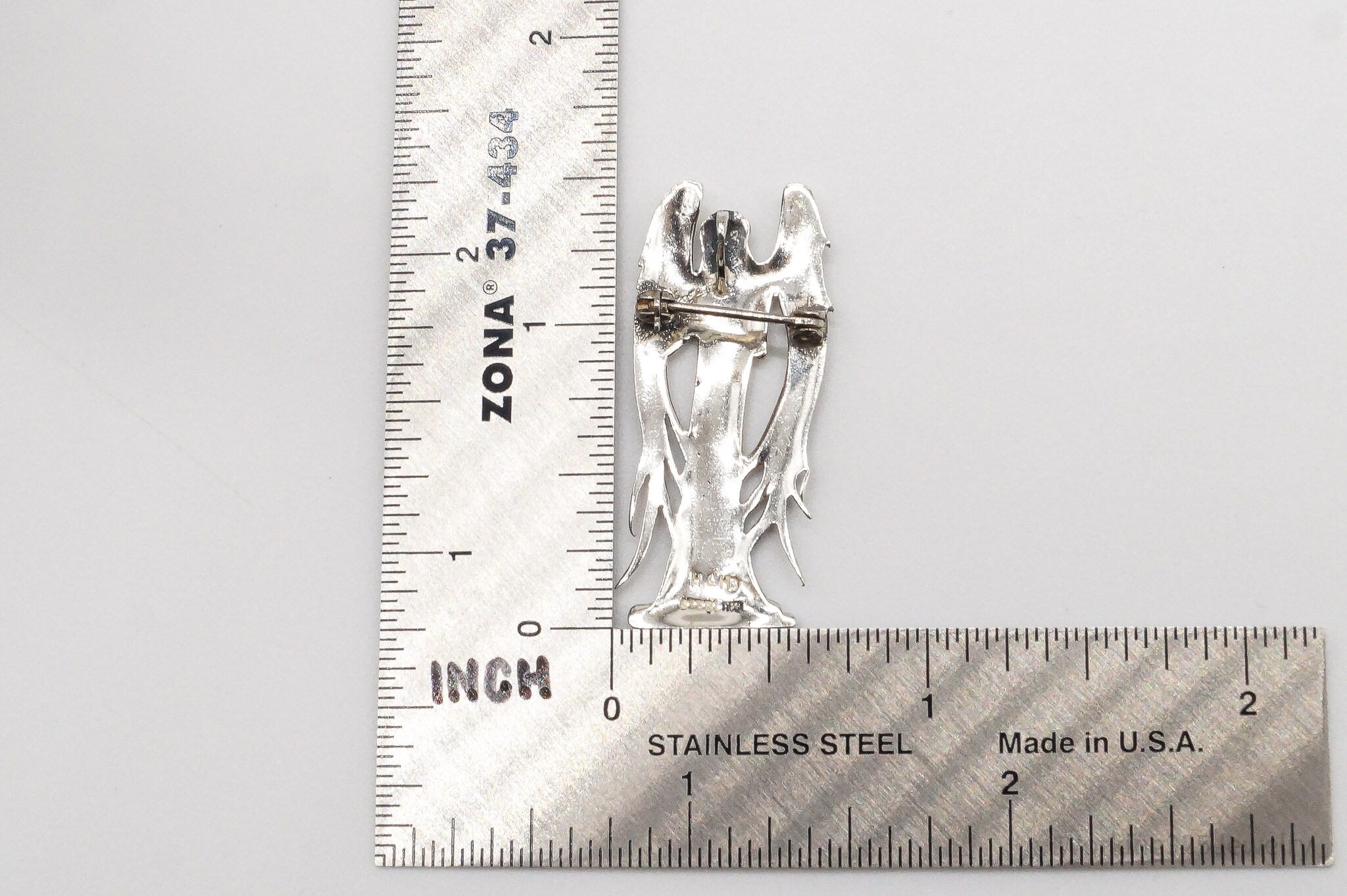 Vintage Designer H&H Angel Praying Sterling Silver Brooch Pin Pendant | Jewelry > Brooches, Pins & Clips | Wiccan Center
