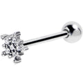 Clear Gem Classic Snowflake Christmas Barbell Tongue Ring | BARBELL Tongue | Wiccan Center