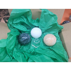 Ocean Jasper Spheres Set Of 3 Random Selection W/stands | | Wiccan Center