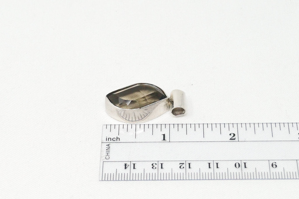 Vintage Smoky Topaz Mexico Southwestern Style Sterling Silver Pendant | Jewelry > Necklaces > Pendants | Wiccan Center