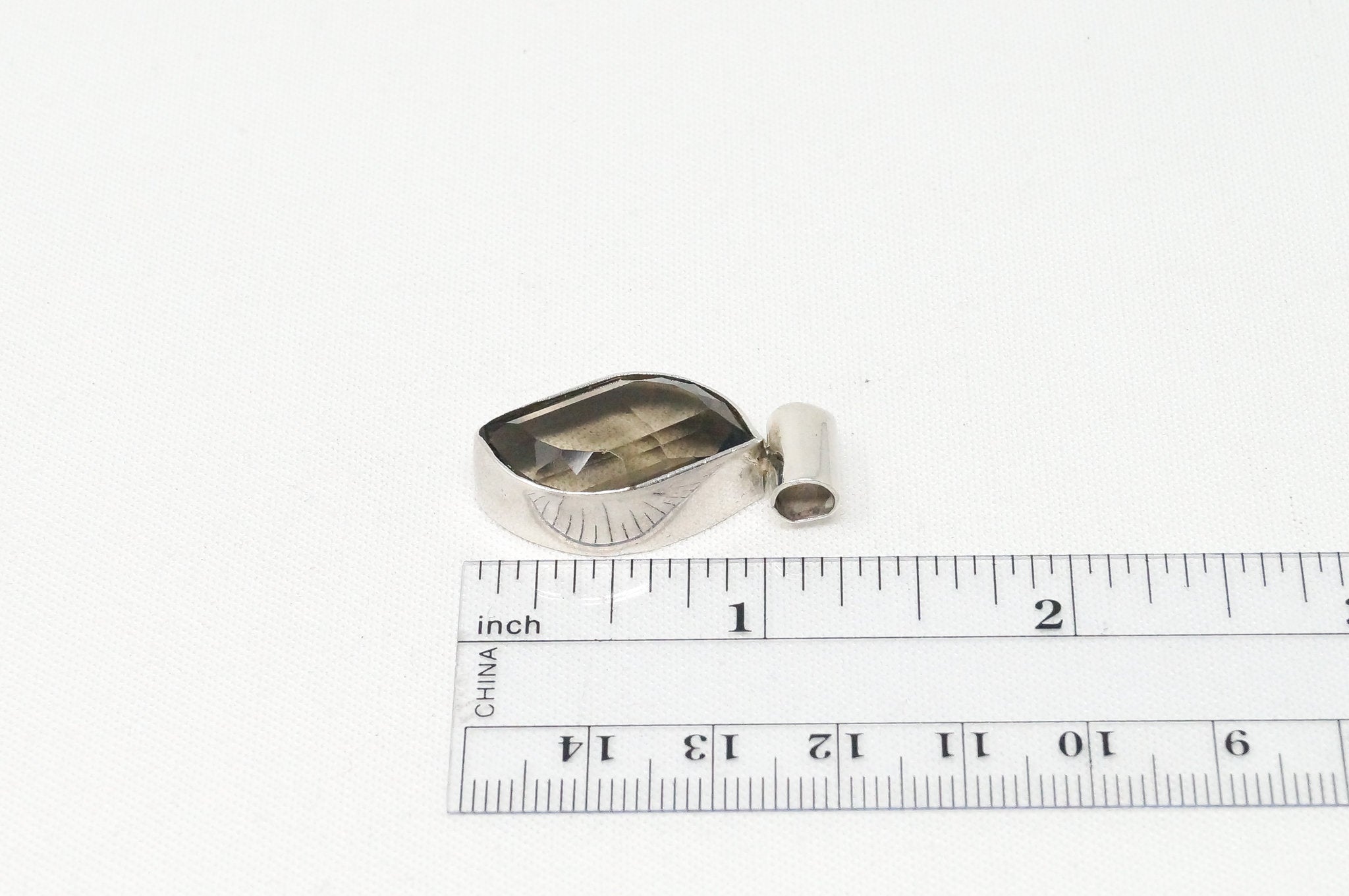 Vintage Smoky Topaz Mexico Southwestern Style Sterling Silver Pendant | Jewelry > Necklaces > Pendants | Wiccan Center