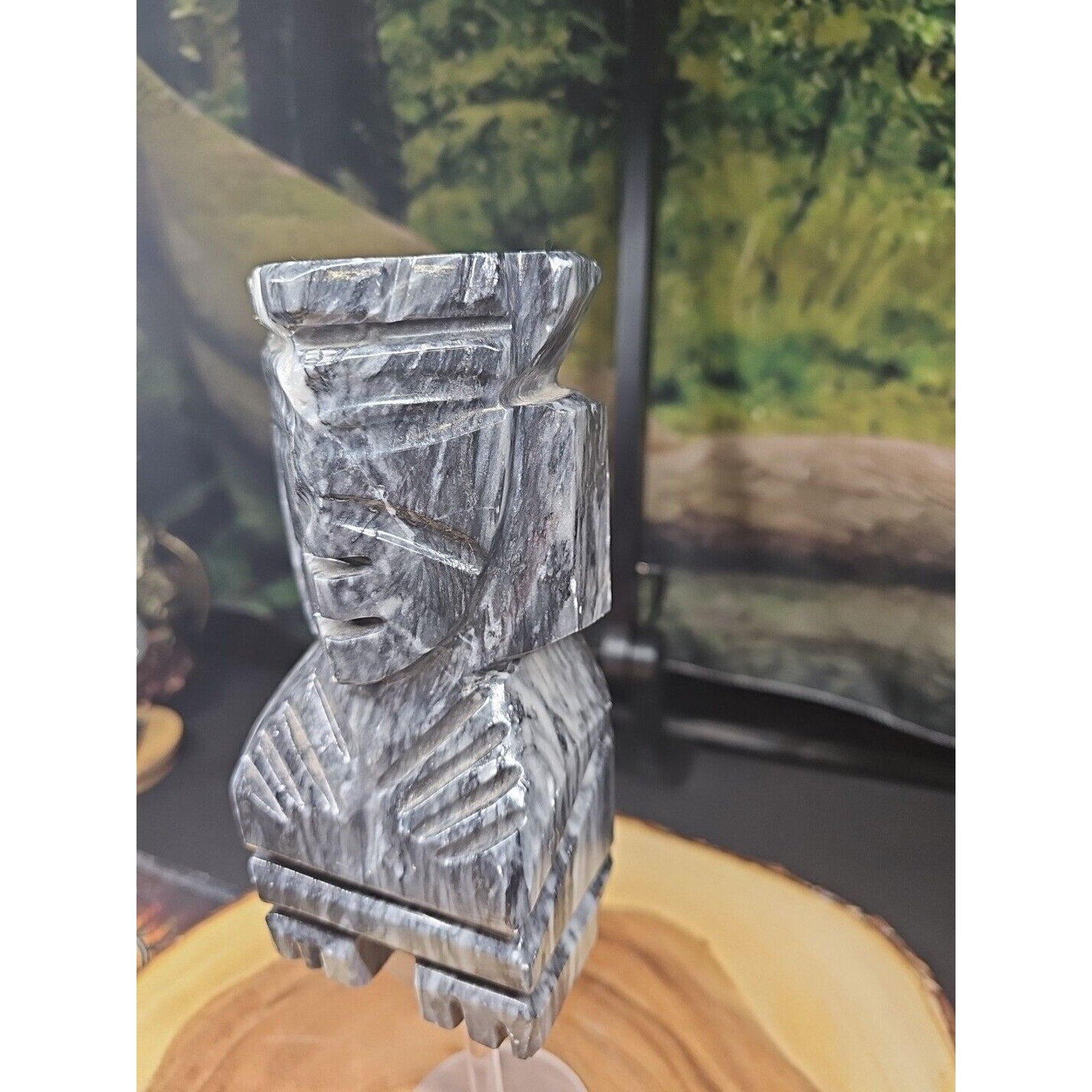 Carved Onyx Aztec Mayan Tiki Sculpture — 4 lbs, 7 inches, Mexican Onyx | CrystalCloud Company | Crystal Carvings & Skulls | Wiccan Center