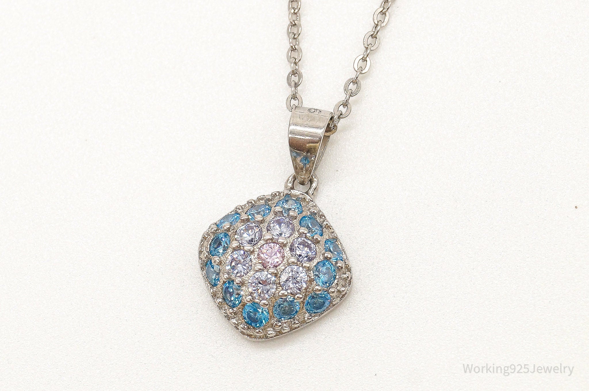 Designer Ryze Cubic Zirconia Sterling Silver Necklace | Jewelry > Necklaces > Pendants | Wiccan Center