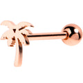 Rose Gold Tone Tropically Trendy Barbell Tongue Ring | BARBELL Tongue | Wiccan Center