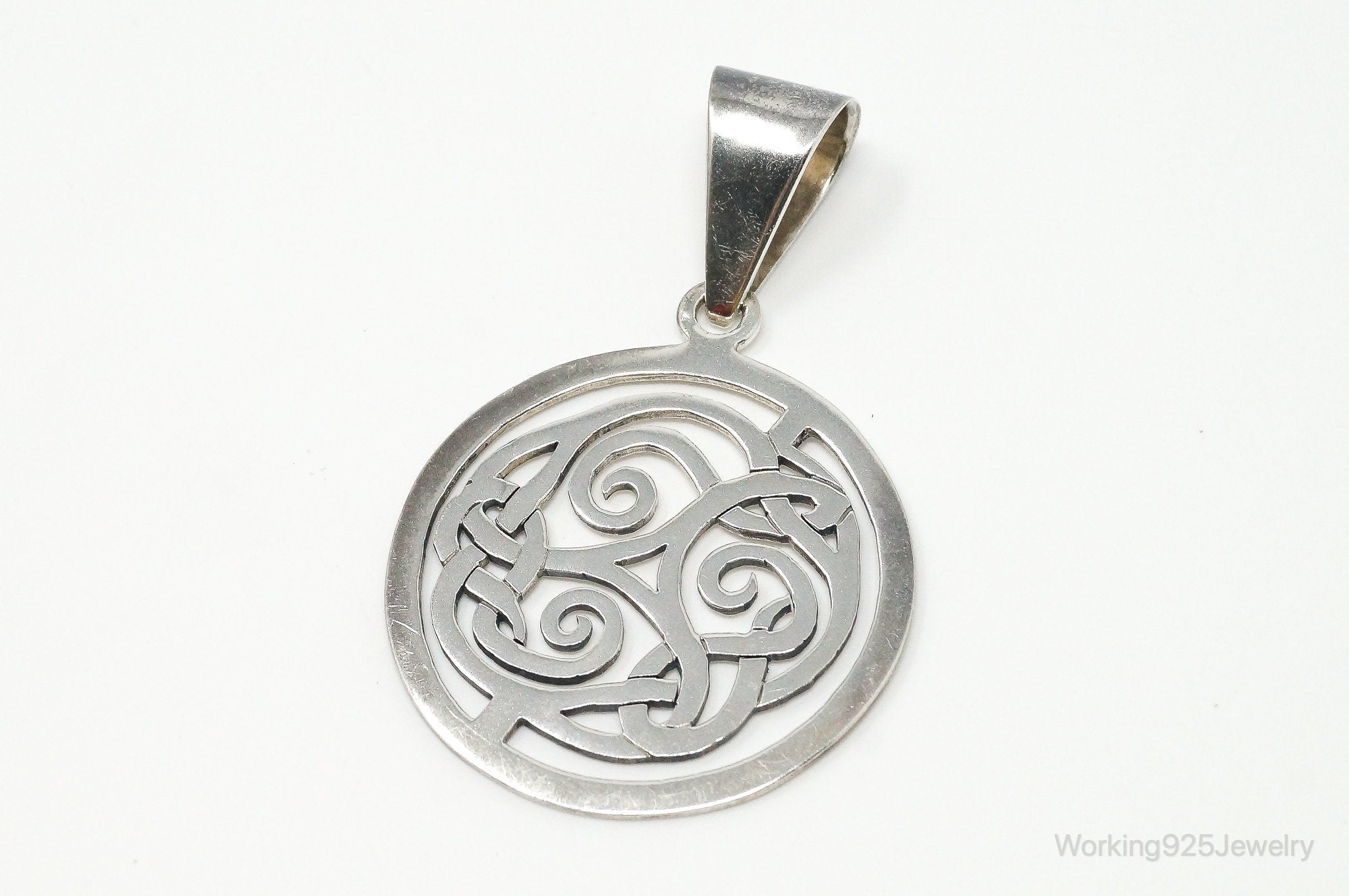 Vintage Retired Silpada Celtic Triskele Knot Sterling Silver Necklace Pendant | Jewelry > Necklaces > Pendants | Wiccan Center