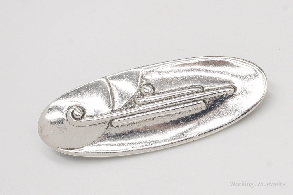 Vintage Art Deco / Mid Century Style Sterling Silver Brooch Pin | Jewelry > Brooches, Pins & Clips | Wiccan Center