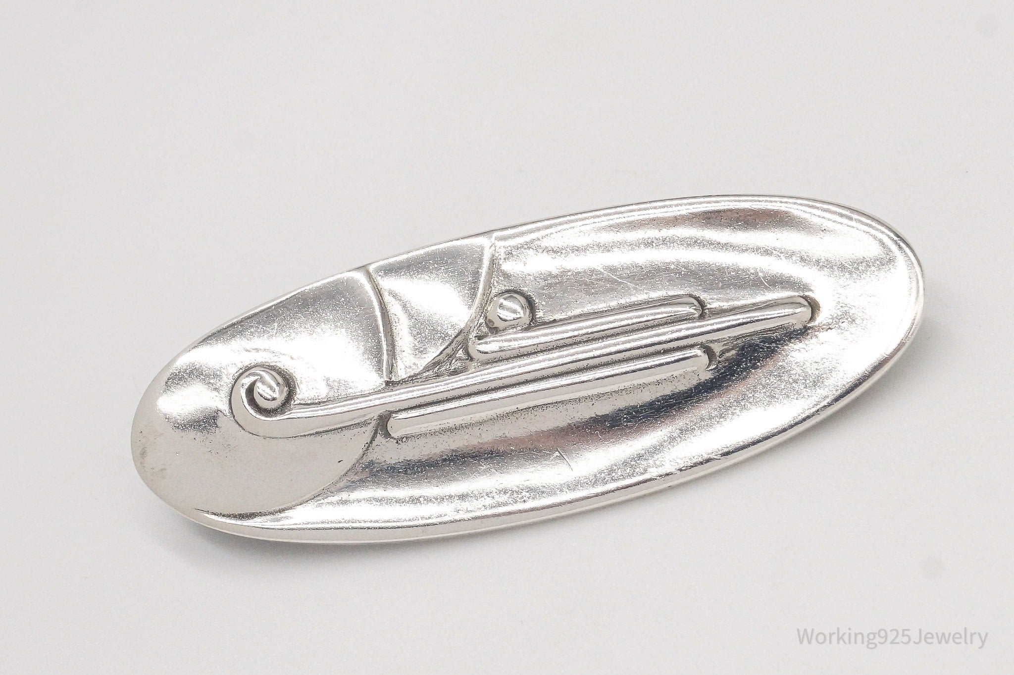 Vintage Art Deco / Mid Century Style Sterling Silver Brooch Pin | Jewelry > Brooches, Pins & Clips | Wiccan Center