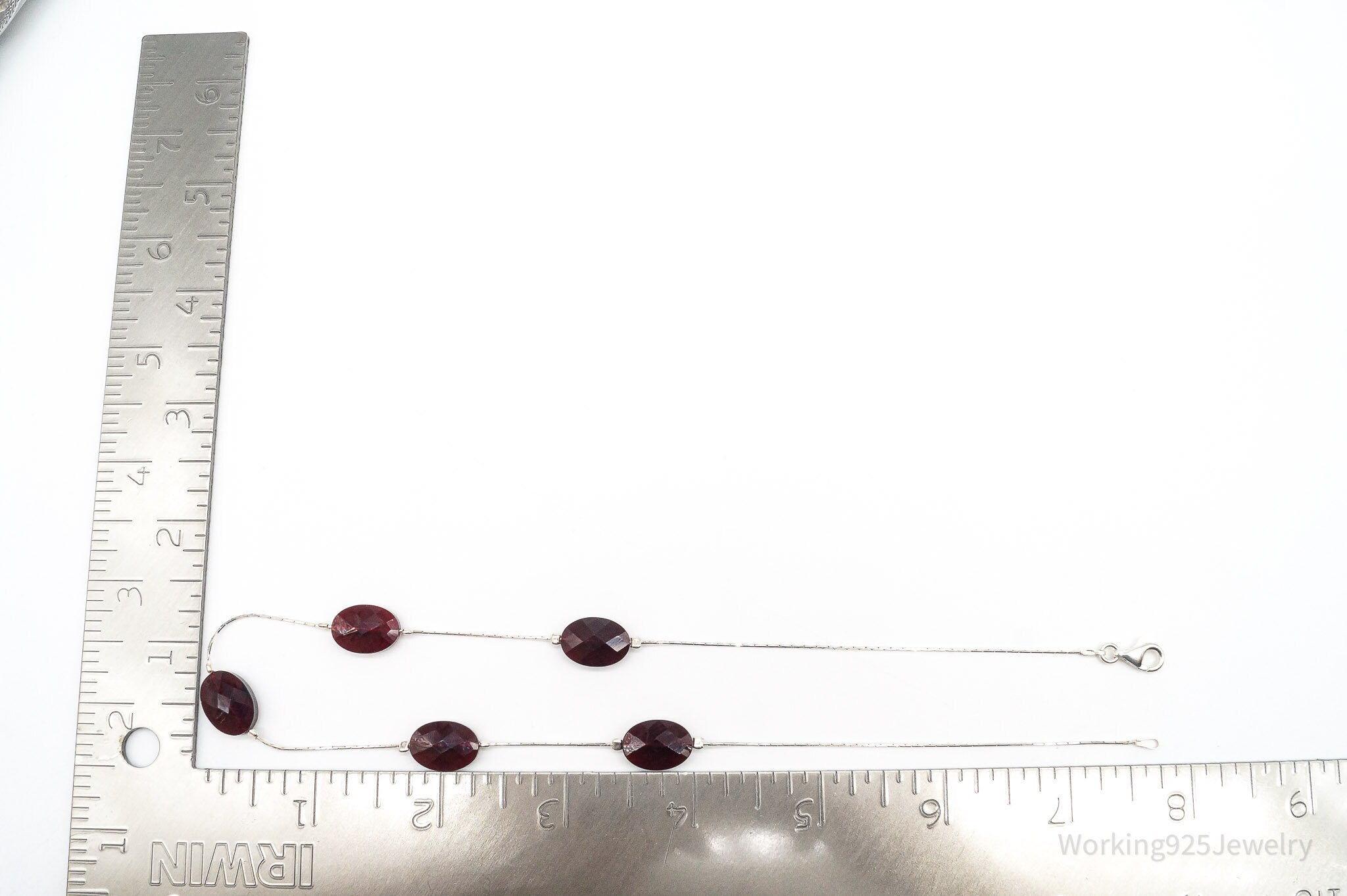 Vintage Garnet Sterling Silver Necklace 16" | Jewelry > Necklaces | Wiccan Center
