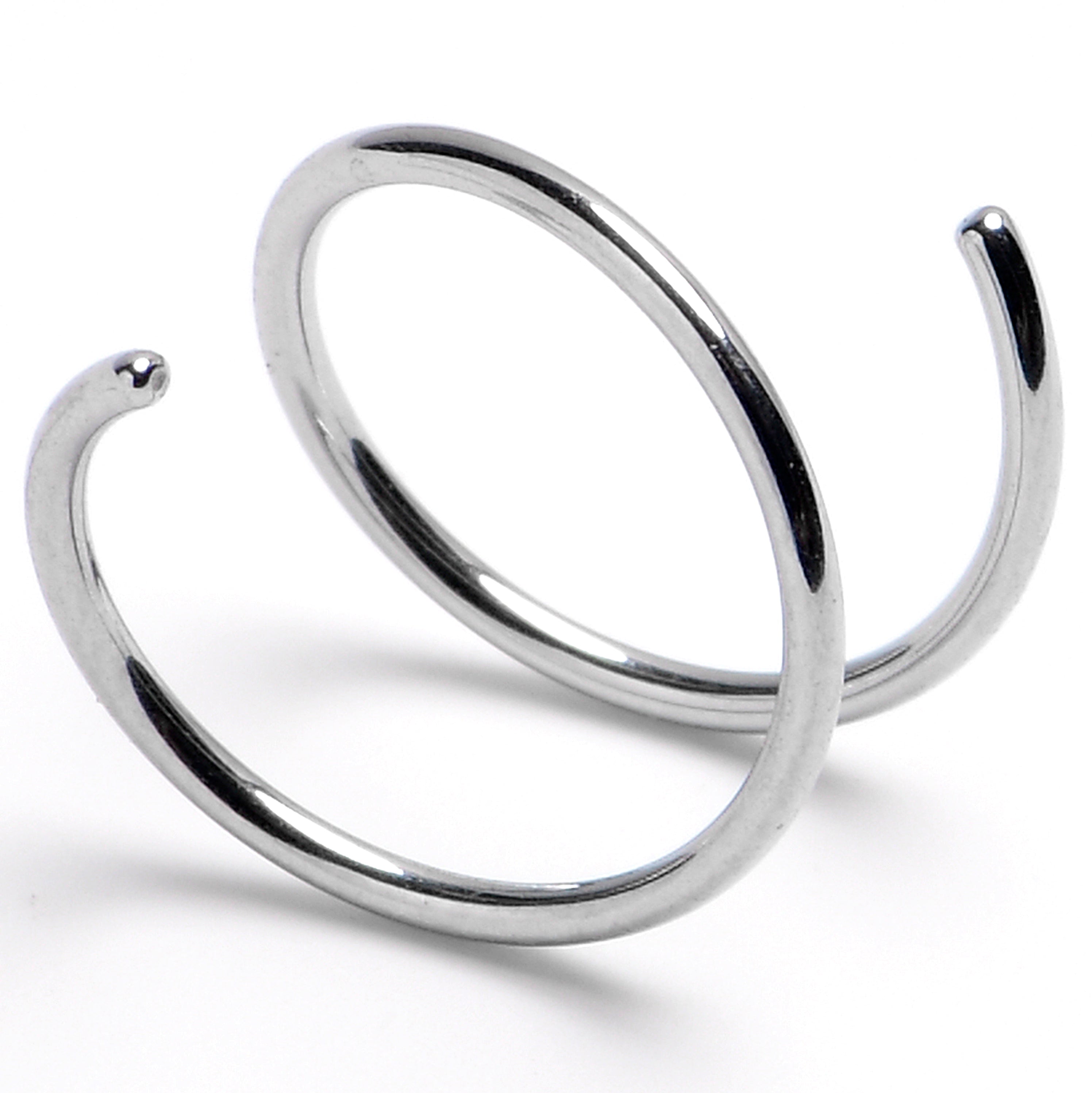 Spiral Nose Rings Double Hoop 20G | NOSE HOOP | Wiccan Center