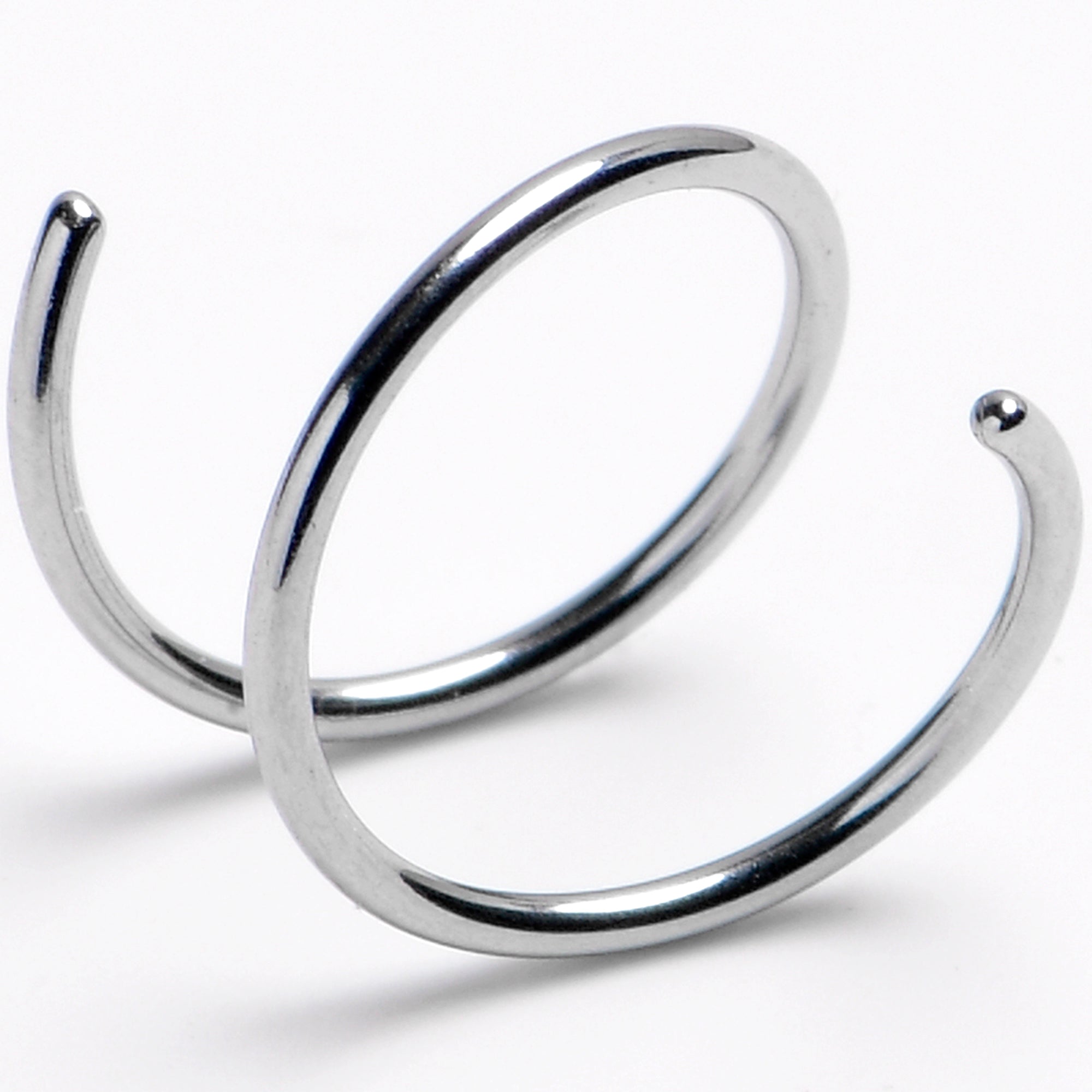 Spiral Nose Rings Double Hoop 20G | NOSE HOOP | Wiccan Center