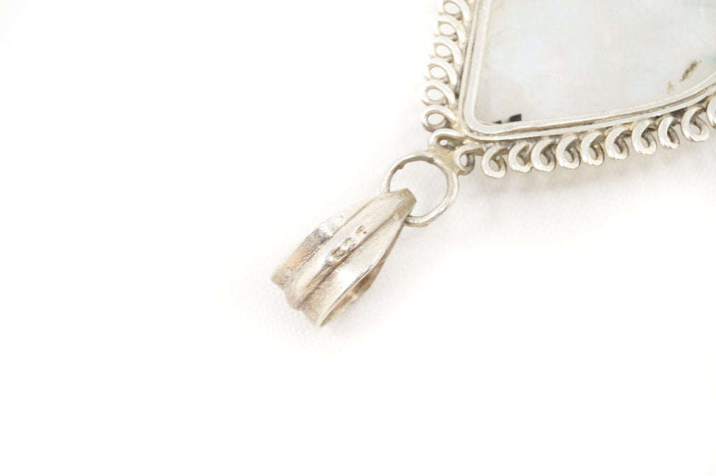 Vintage Moonstone Sterling Silver Southwestern Necklace Pendant | Jewelry > Necklaces > Pendants | Wiccan Center