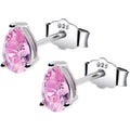 4mm CZ Pear 925 Sterling Silver October Birthstone Stud Earrings | EARRINGS Stud | Wiccan Center