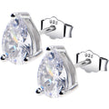 5mm CZ Pear 925 Sterling Silver April Birthstone Stud Earrings | EARRINGS Stud | Wiccan Center