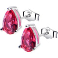5mm CZ Pear 925 Sterling Silver July Birthstone Stud Earrings | EARRINGS Stud | Wiccan Center