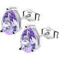 5mm CZ Pear 925 Sterling Silver June Birthstone Stud Earrings | EARRINGS Stud | Wiccan Center