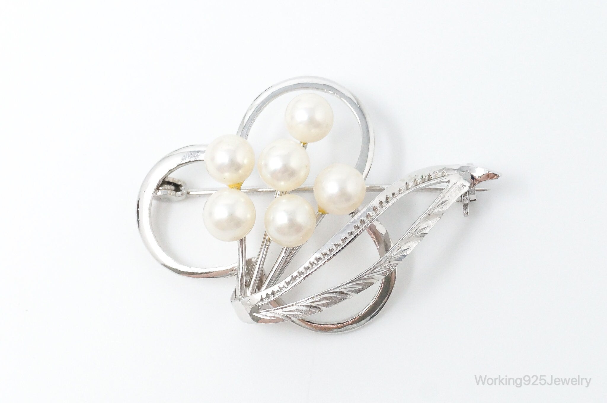 Antique Pearl Sterling Silver Brooch Pin | Jewelry > Brooches, Pins & Clips | Wiccan Center
