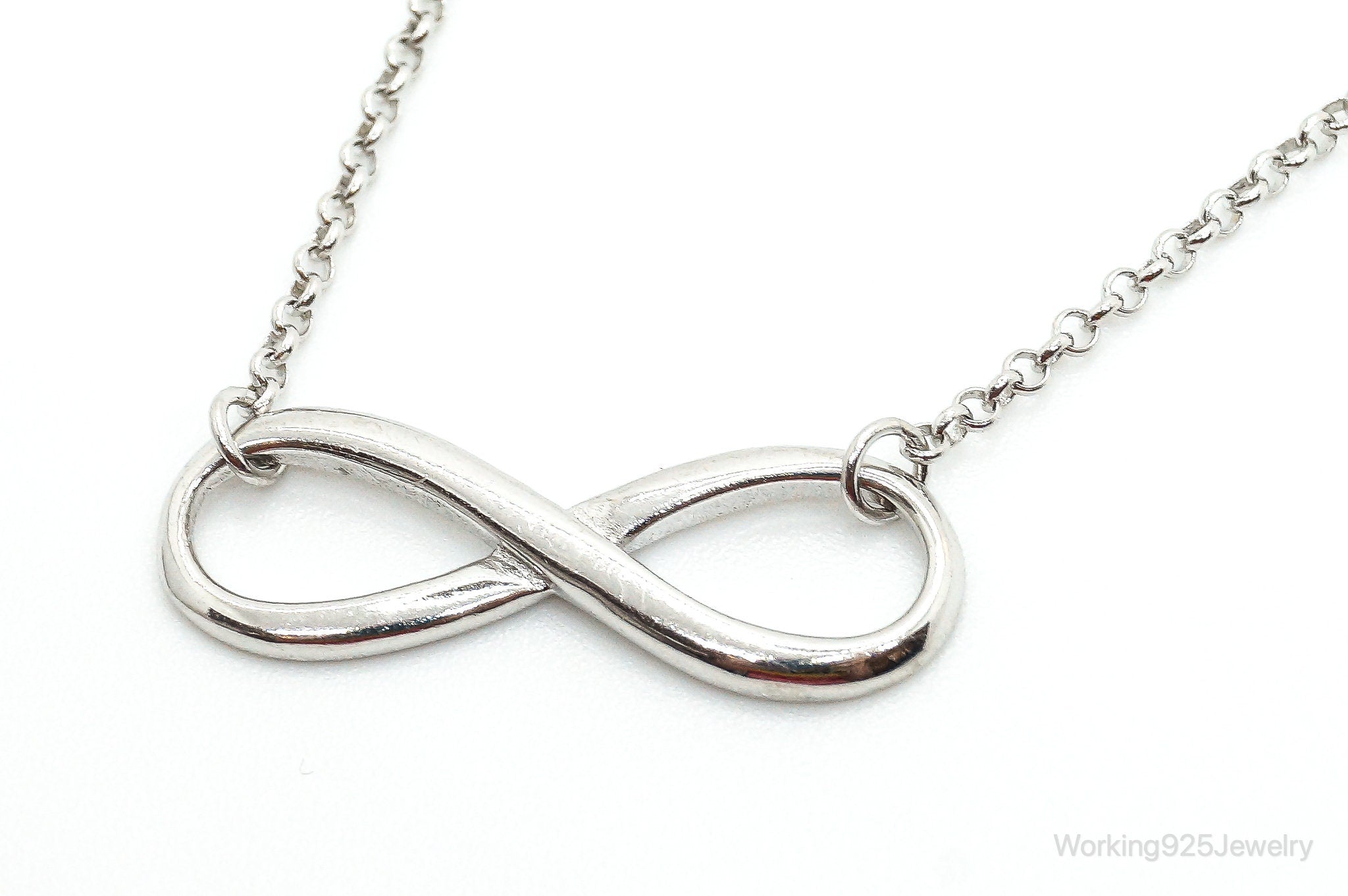 Vintage Infinity Symbol Sterling Silver Necklace | Jewelry > Necklaces > Pendants | Wiccan Center