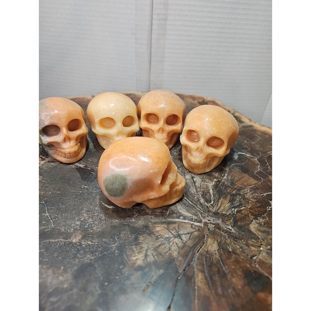 Natural Sunstone Quartz Crystal Skull Carving — Brazil | CrystalCloud Company | Crystal Carvings & Skulls | Wiccan Center