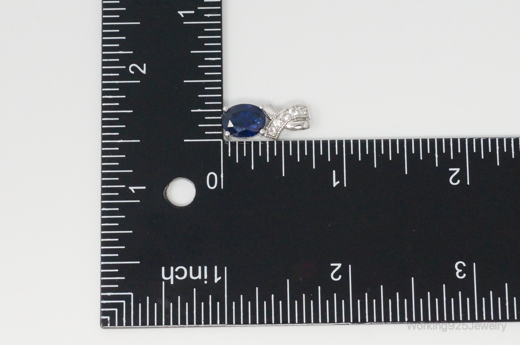 Designer SUN Sapphire Cubic Zirconia Sterling Silver Necklace Pendant | Jewelry > Necklaces > Pendants | Wiccan Center
