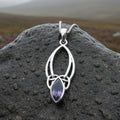 Tay Celtic Knot Amethyst Necklace in Sterling Silver | Pendant | Wiccan Center