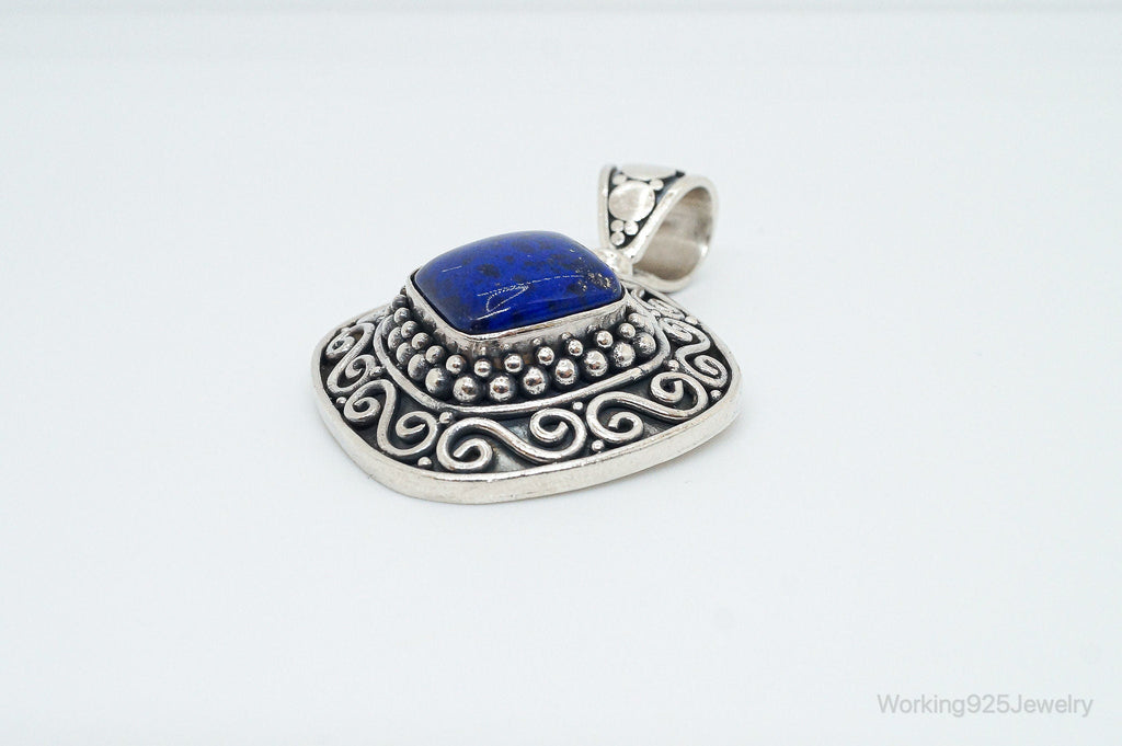 Large Designer BA Suarti Lapis Lazuli Sterling Silver Necklace Pendant | Jewelry > Necklaces > Pendants | Wiccan Center