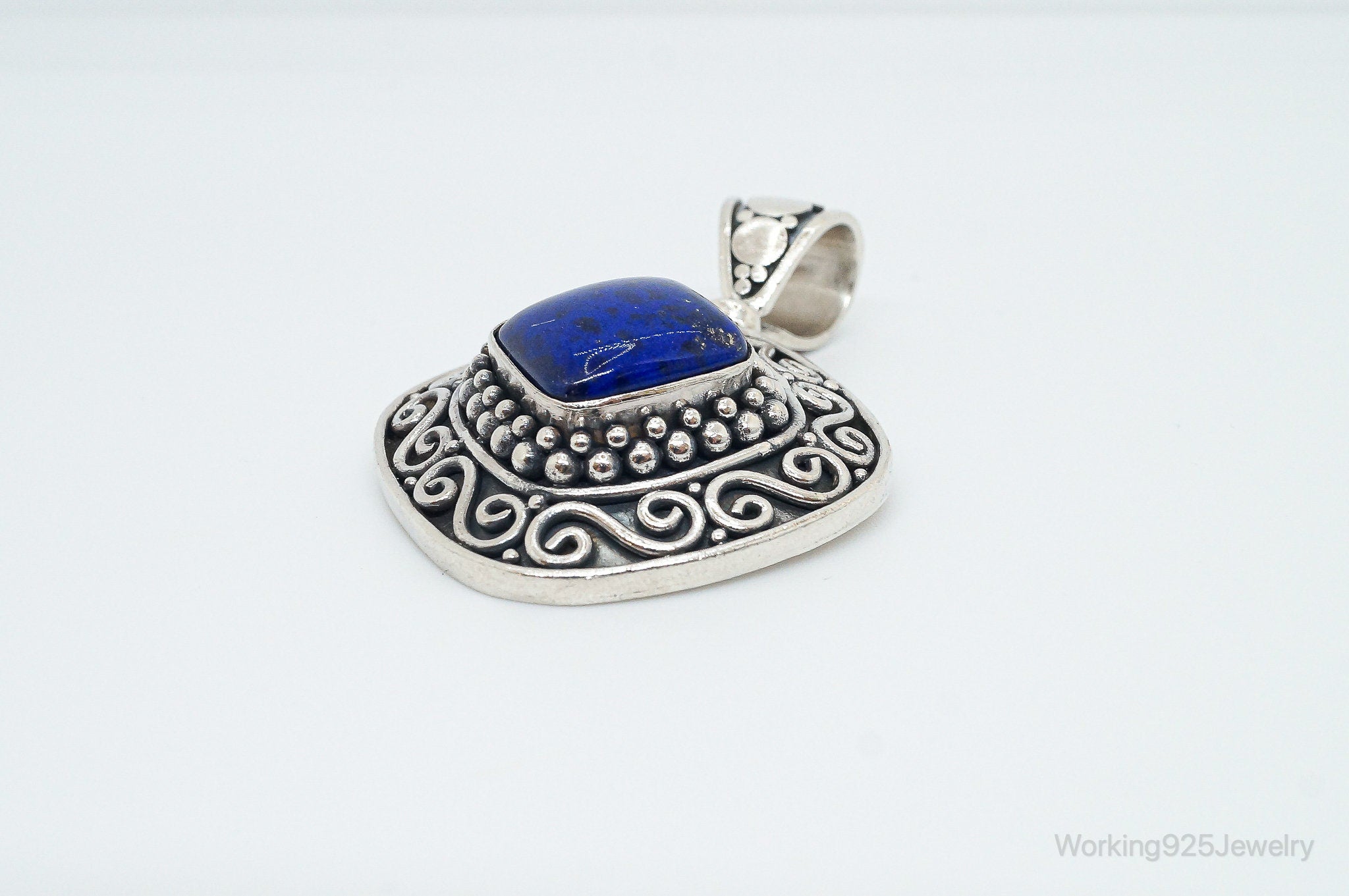 Large Designer BA Suarti Lapis Lazuli Sterling Silver Necklace Pendant | Jewelry > Necklaces > Pendants | Wiccan Center