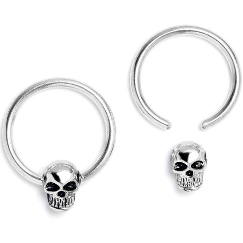 16G 3/8 Gothic Skulls BCR Captive Ring Set of 4 | BCR | Wiccan Center