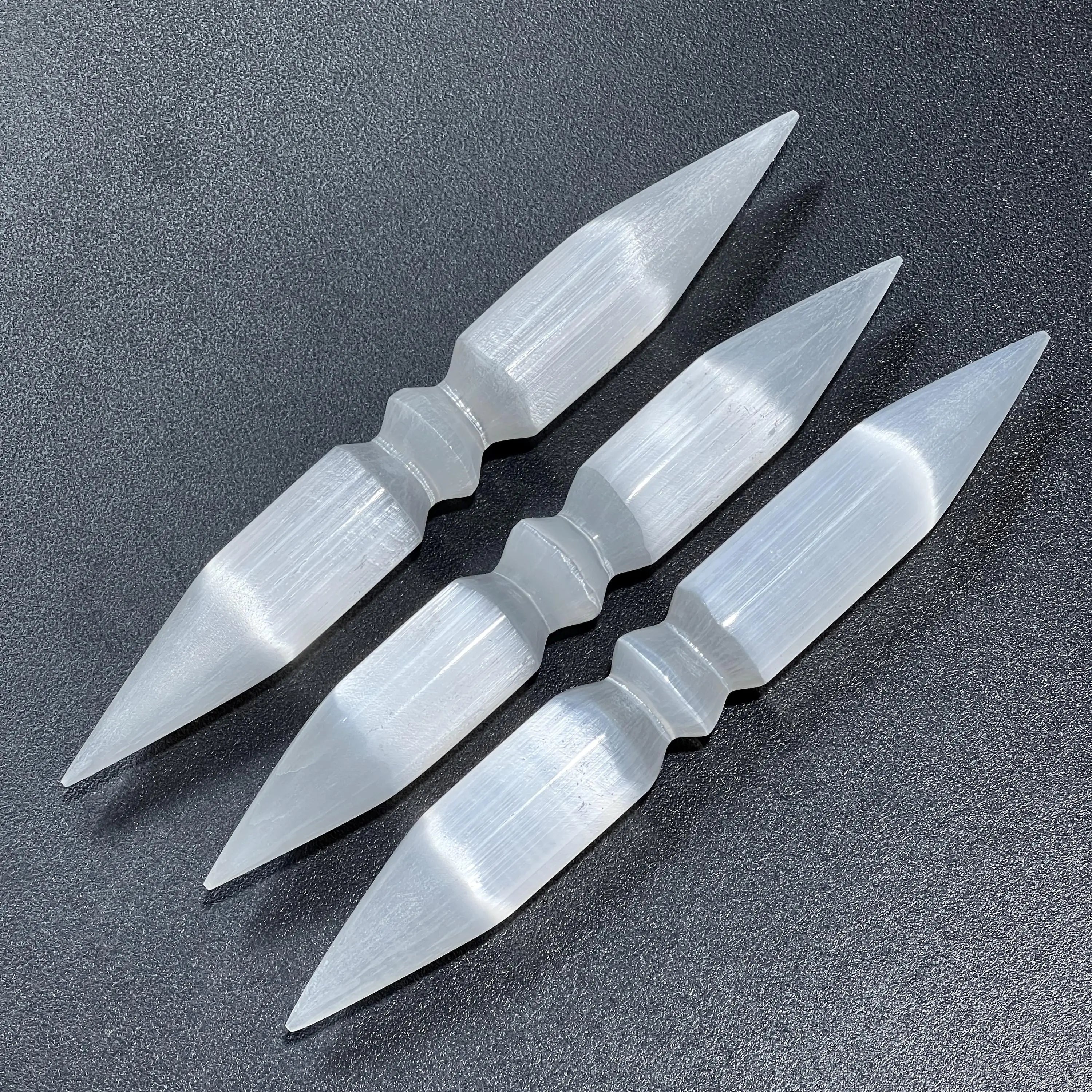 Selenite Crystal Wand Double Point Polished Wholesale Carving | Home & Living > Home Decor > Home Accents > Rocks & Geodes | Wiccan Center