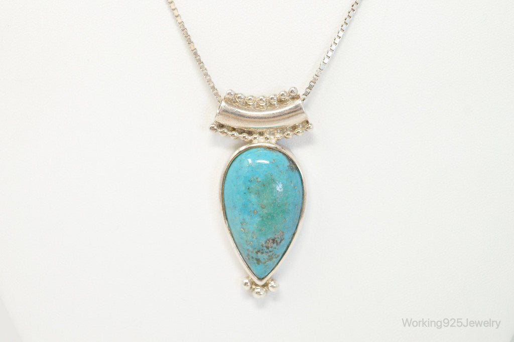 Designer Whitney Kelly WK Large Turquoise Sterling Silver Necklace | Jewelry > Necklaces > Pendants | Wiccan Center