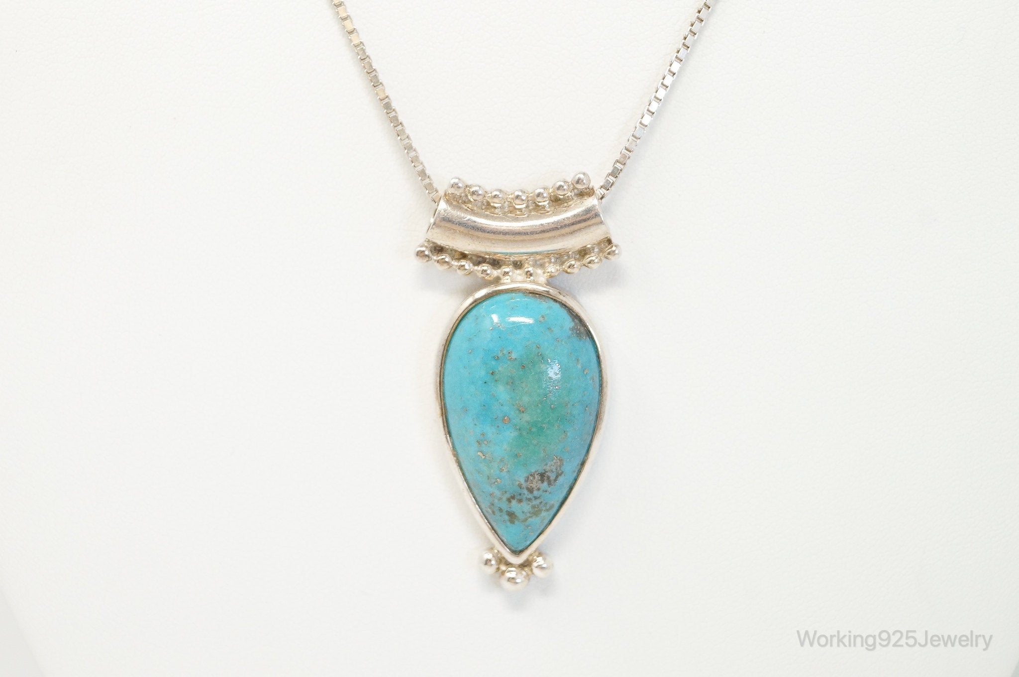 Designer Whitney Kelly WK Large Turquoise Sterling Silver Necklace | Jewelry > Necklaces > Pendants | Wiccan Center