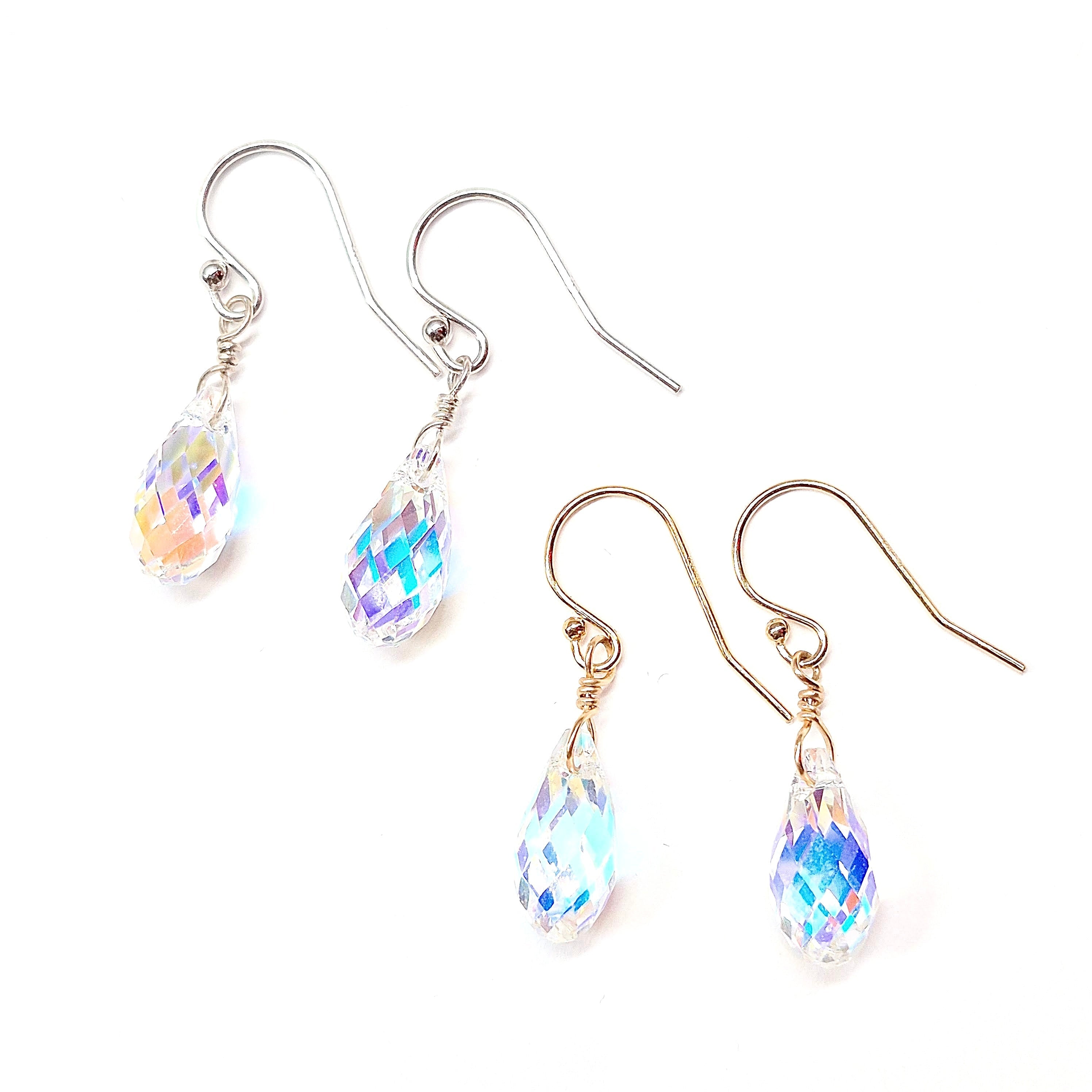 Swarovski Crystal Droplet Threader Earrings