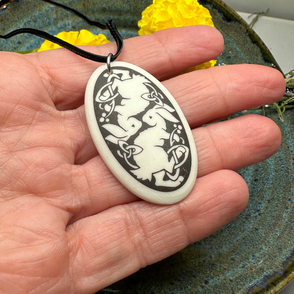Artisan Celtic Rabbit Necklace - Handmade in the U.S.A. | Pendant | Wiccan Center