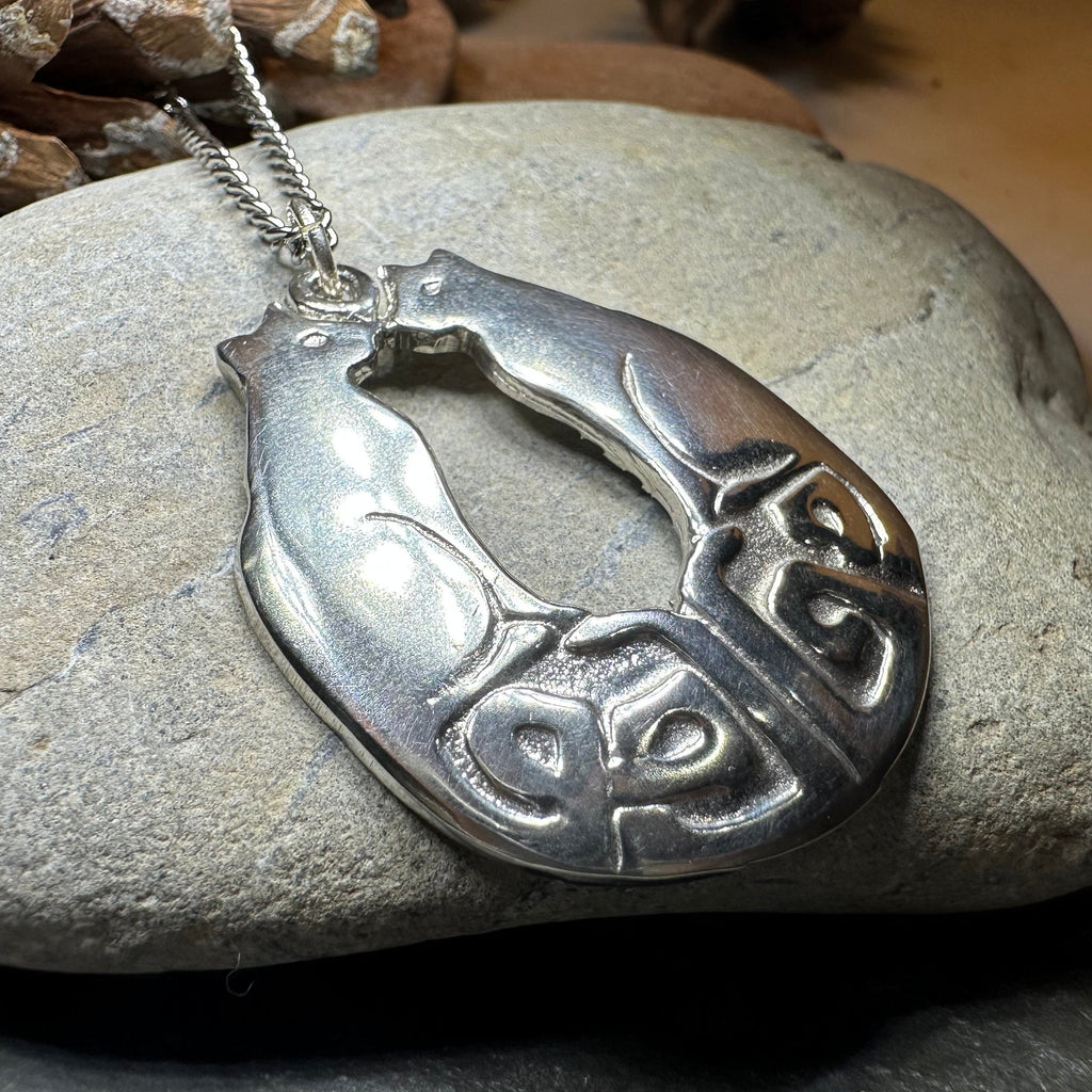 Celtic Cats Necklace - Handmade in Scotland