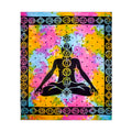 7 Chakra Tapestry 75"x 105" (Tie Dye) | Figurine | Wiccan Center
