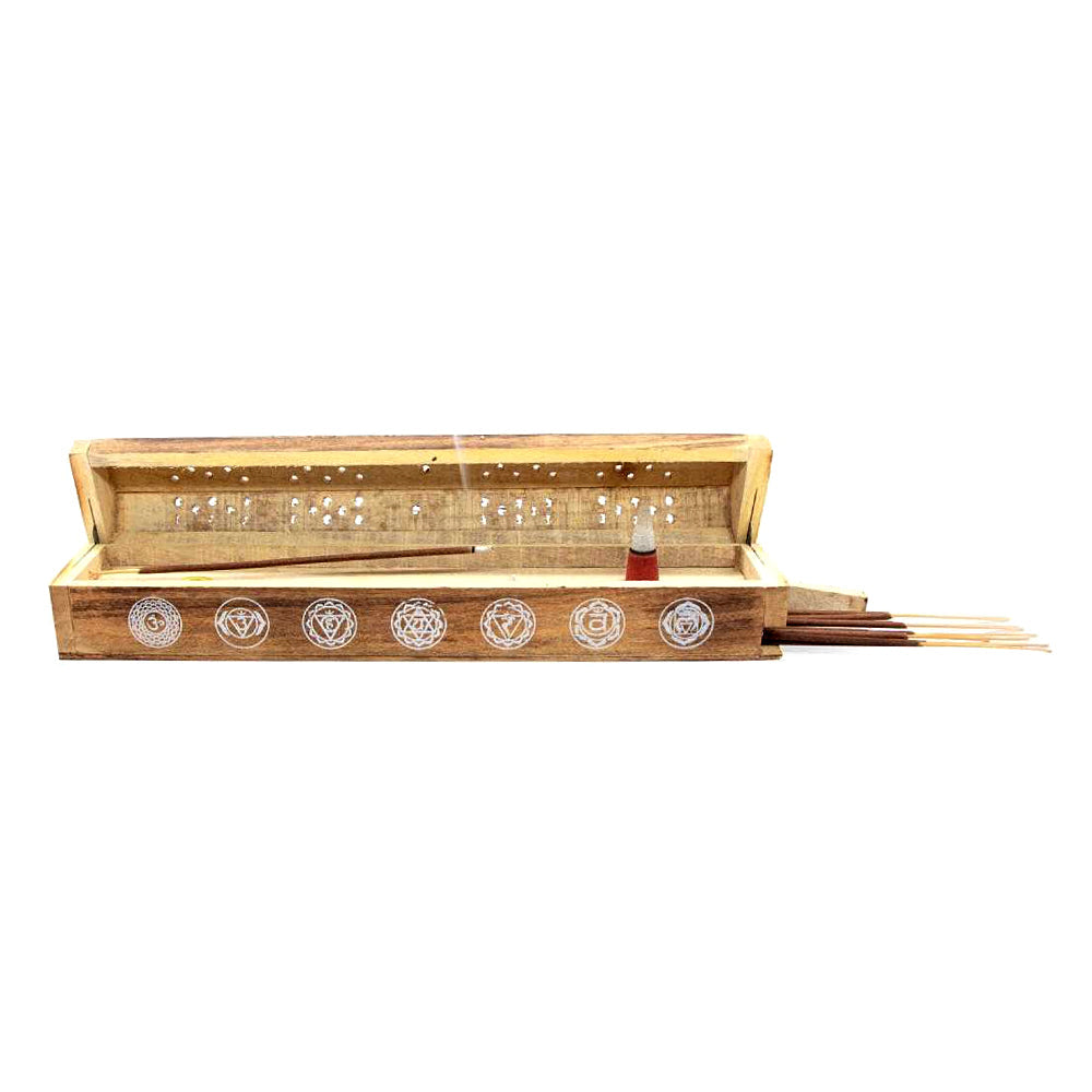 7 Chakra Coffin Incense Burner | Incense Burner | Wiccan Center