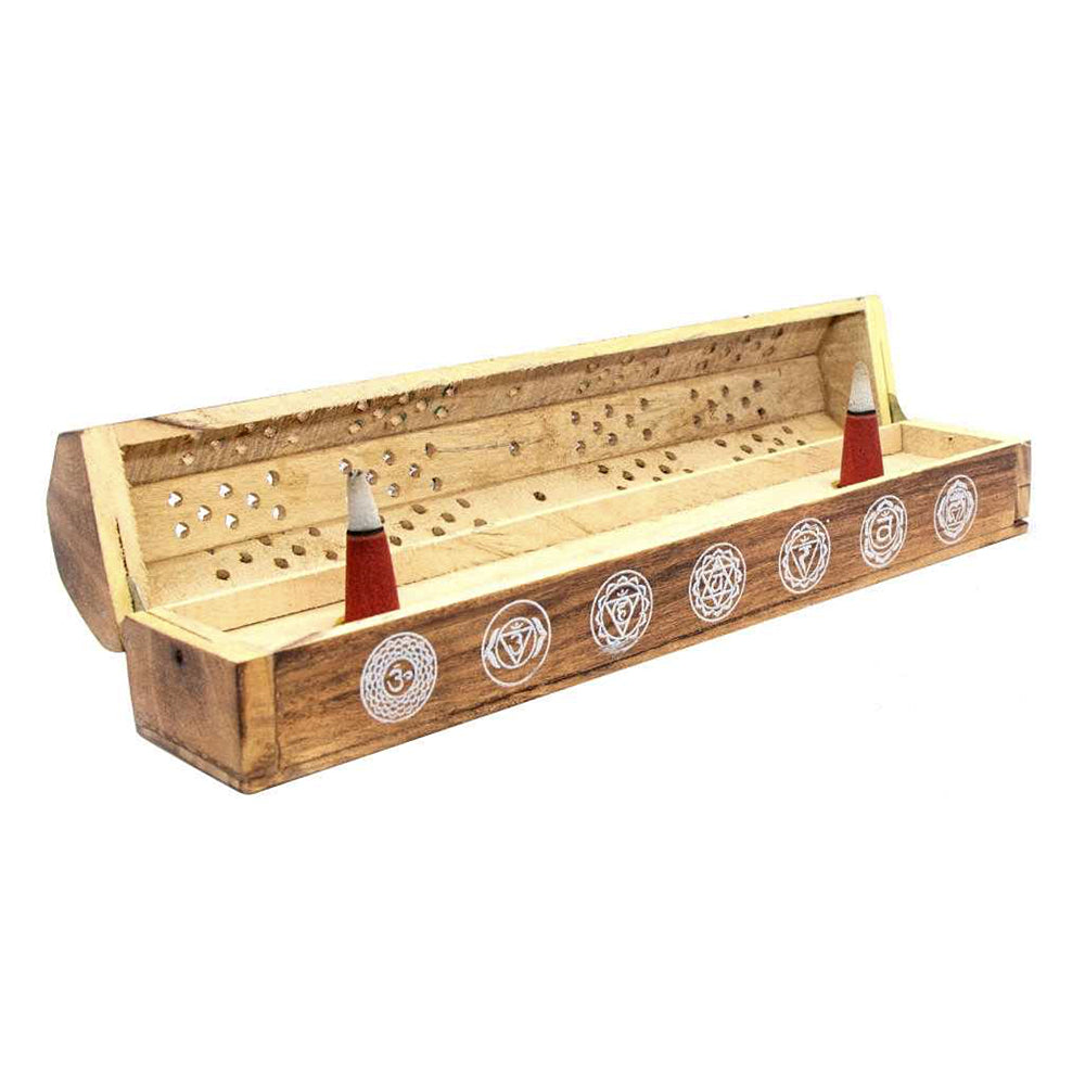 7 Chakra Coffin Incense Burner | Incense Burner | Wiccan Center