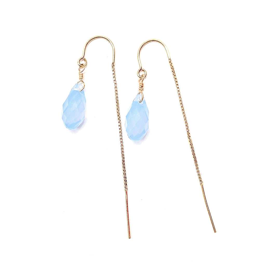 Swarovski Crystal Droplet Threader Earrings | earrings | Wiccan Center