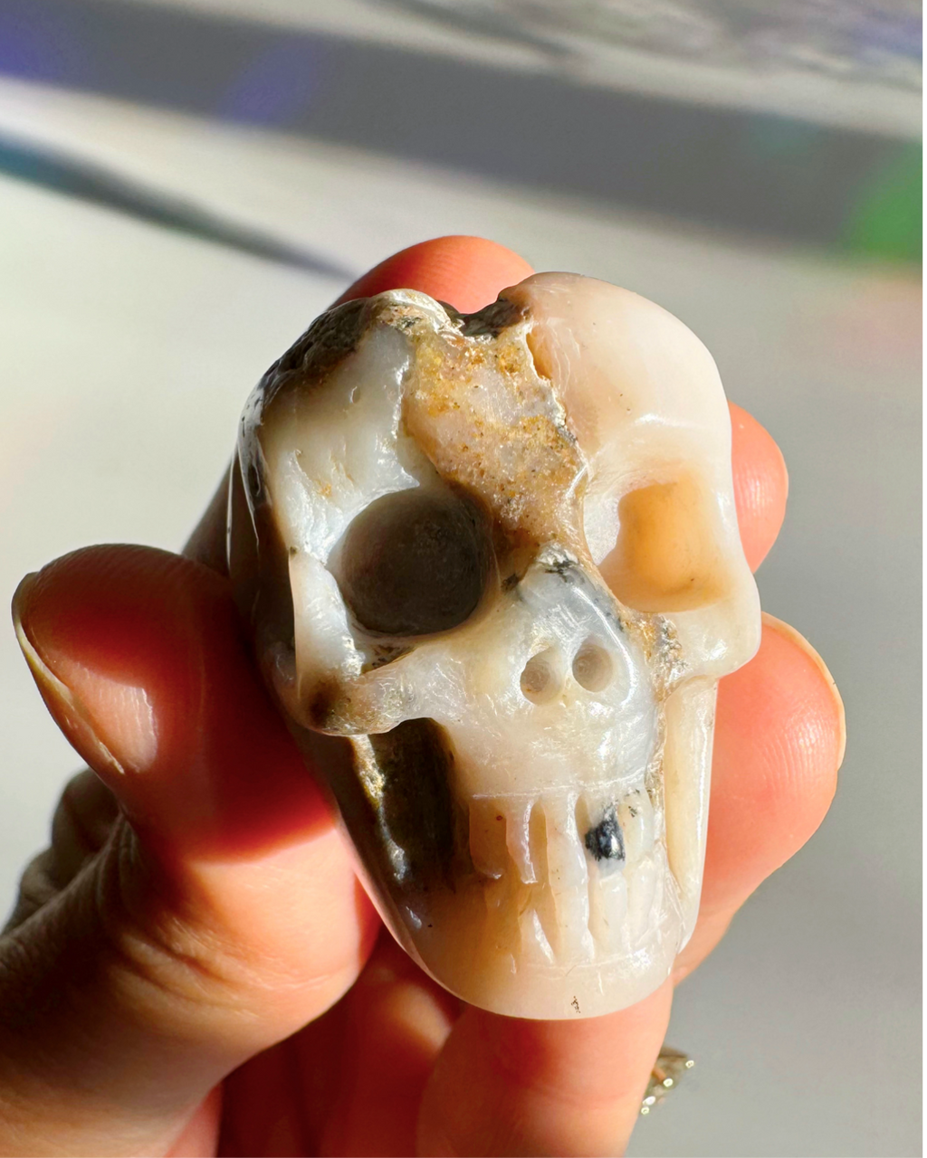Pink Opal Skull