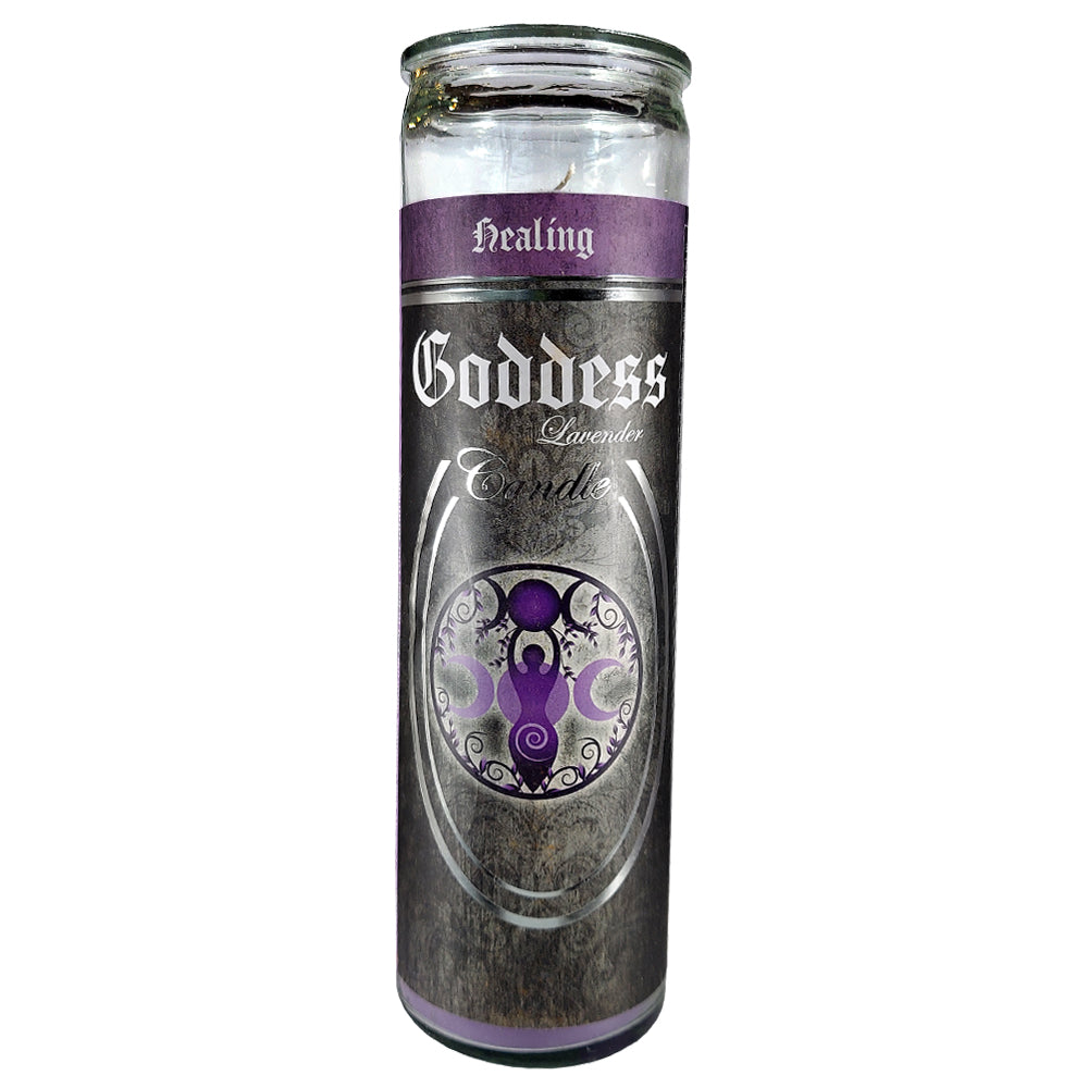 7 Day Glass Ritual Candle - Goddess - Lavender | Candle | Wiccan Center